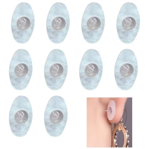 Silicone Earring Backs for Droopy Ears, Rubber Earring Lifter Backings, 10 Pieces Earring Backer for Studs Cover