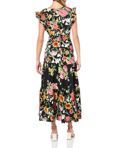 Image of Anne Klein Womens Drawstring Waist Maxi with Ruffle SLVS