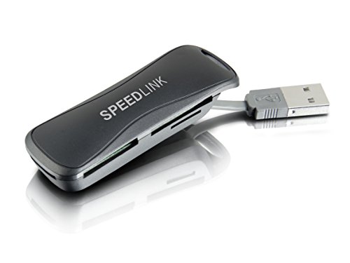 Price comparison product image Speedlink CARREA Portable Card Reader with SD / MMC,  MS (Memory Stick),  M2 and TF / Micro SD slots - USB 2.0