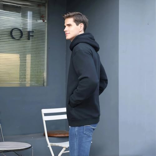 Men's Midweight Fleece Hoodie –Cotton-Blend Soft Fabric, Pullover Sweatshirt for Men, Casual & Durable3