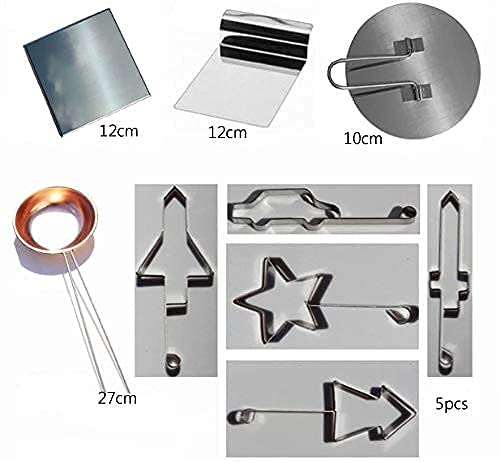 [Lenith] Dalgona Korean Squid Game Sugar Candy Cookies Stainless Copper Plate Making Tools 9Pcs Set #TOP6