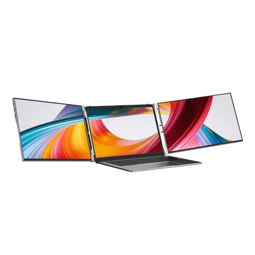 Image of VSDISPLAY 15'' Laptop Screen Extender Dual Monitor Create Triple Screen | 1920x1080 1080P Portable Travel Display,with USB-C & Mini H /D Interfaces,Plug & Play, for 13.3-16'' Laptops