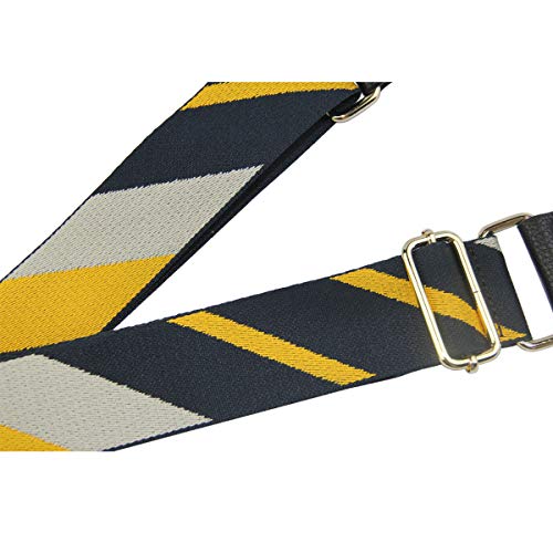 Image of Duwi Wide Purse Strap Multicolor Striped Guitar Style Strap Adjustable Canvas Crossbody Bag Strap