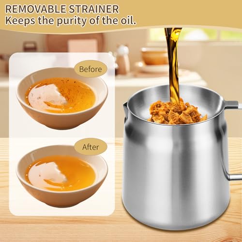 image for GADO 119oz 304 Stainless Steel Deep Fryer Pot with Basket & Strainer, 