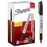 Opciones de color: incluye 24 rotuladores permanentes Sharpie negro.