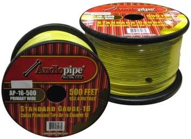 Audiopipe ap16500yw 16ゲージ500 ft Primaryワイヤイエロー