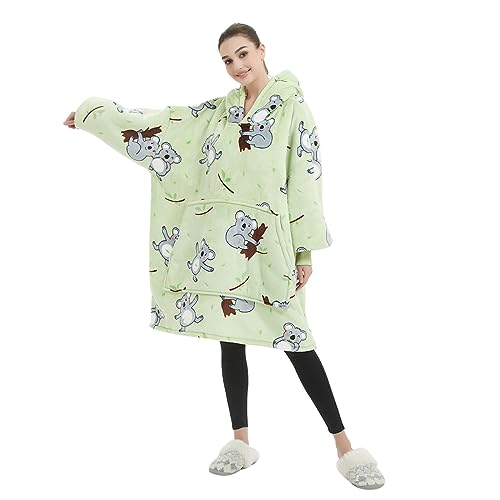 Sacebeleu Decke Hoodie Sweatshirt | Flauschige Sherpa TV-Decke mit...