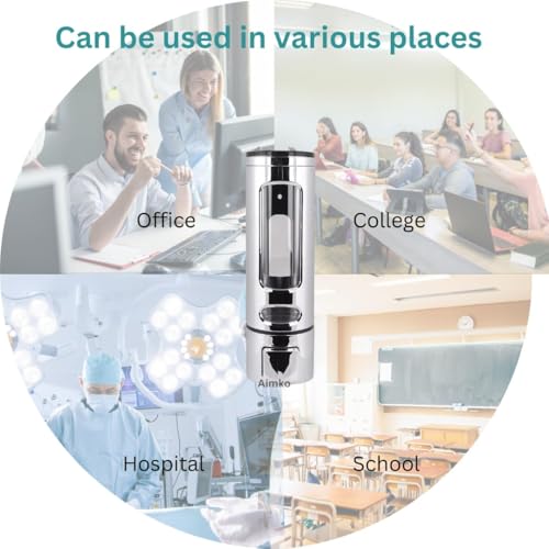 Image of Wall-Mounted Liquid Soap Dispenser | Multi-Use for Hand Sanitizer, Shower Gel, Dish Soap, Shampoo & Foam | ABS Plastic, Leak-Proof, Refillable - Ideal for Bathroom & Kitchen (Silver)