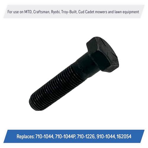 Image of Mower Blade Adapter Hex Bolt Replacement for MTD, Craftsman, Ryobi, Troy-Built, Cub Cadet - 710-1044 (2 Pack)