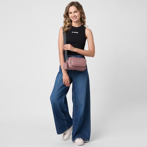 Image of Caprese Jena Medium Sling Bag for Women with Adjustable Strap & Detachable Pouch for Comfortable Wear | Zipper Closure | Versatile Handbag for Everyday Use, Travel, and Special Occasions
