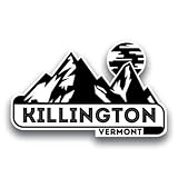 Killington Vinyl Decal Sticker Travel Explore Adventure Camping Fishing Hike 2 Pack 8 Inch by 5 Inch Premium Quality Vinyl UV Protective Laminate PD1864