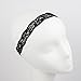 LUX ACCESSORIES Black White Lace Stretch Headband Set