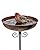 OUISJYER Small Metal Bird Bath for Outdoors, 10" Dia Bowl with Stake Birdbaths Garden Yard Lawn Decor 0.4 Gallon
