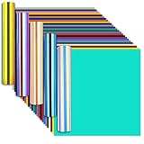 Lya Vinyl Permanent Vinyl Bundle, 25 Self Adhesive Vinyl Sheets + 5 Holographic Vinyl Sheets for Cri
