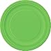 Lime Green Solid Round Paper Dinner Plates - 9