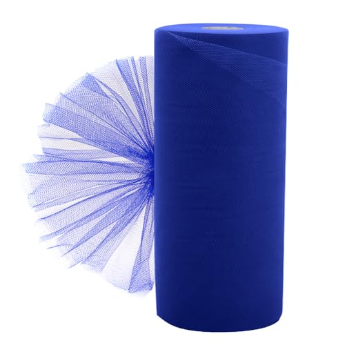 Ciemnoniebieski materiał tiulowy 30 cm x 92 m Penbinmall tiulowa rolka tiulu tkanina dekoracyjna przezroczysta taśma na krzesło dekoracja bieżnik na stół, siatka tiulowa, tkanina dekoracyjna, materiał