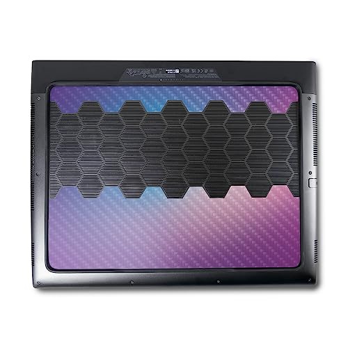 Image of MightySkins Carbon Fiber Skin Compatible with Alienware M18 R1 (2023) Full Wrap Kit - Royal Haze | Protective, Durable Textured Carbon Fiber Finish | Easy to Apply & Change Styles | Made in The USA