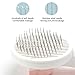 JOROBURO Cat Grooming Brush, Stainless Steel One Button Self Cleaning Pets Comb Brush Tool, Pet Cat Comb Hair Brush Self Cleaning Slicker for Cats Dogs (Pink)