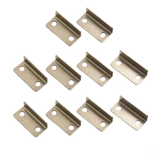 10 soportes de pared de acero inoxidable en forma de L para estantes flotantes, soportes de esquina de metal fuertes para estantería, estante de cocina y montaje en pared externa