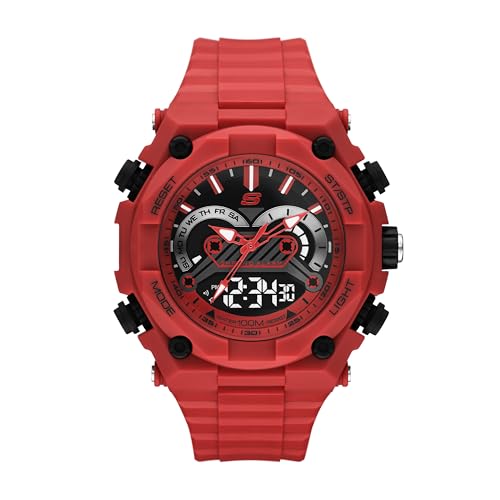 Montre Skechers El Segundo SR1199 rouge analogique et numérique