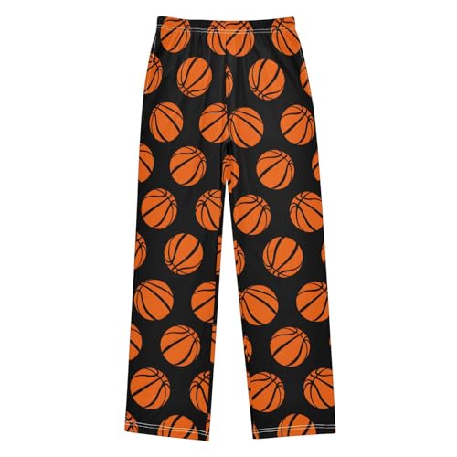 Pajama Pants Simple Basketball Silhouettes Long Sleep Pants Lounge Bottoms