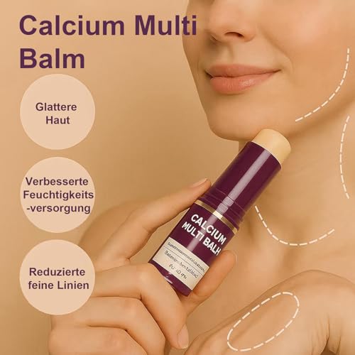 Calcium Multi Balm Stick, Korean Skincare Anti Aging Augencreme gegen Falten und Augenringe, Collagen Sticks Feuchtigkeitscreme Gesicht, Anti Falten Creme für Damen, Multifunktionale Augenbalsam 2PCS