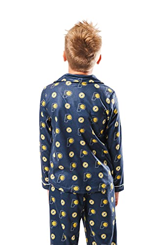 Image of Ultra Game Youth NBA Official 2-Piece Super Soft Button Down Pajamas Set