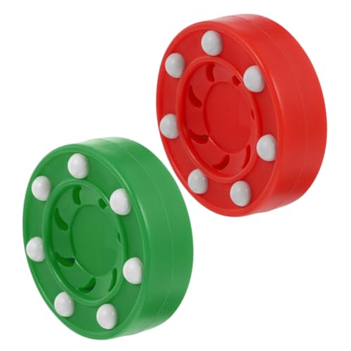 GANAZONO 2pcs Ice Hockey Puck Hockey Balls Ice Hockey Game Parts Reusable Ice Puck Practicing Pucks Small Ice Pucks Hockey Reusable Pucks Plastic Ice Pucks Sports Hockey