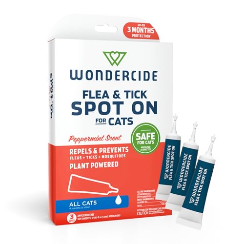 Wondercide - Flea and Tick Cat Spot On - Flea, Tick, and Mosquito Repellent, Prevention for Cats...