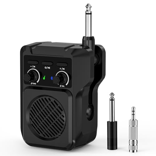 ZealSound Mini Guitar Amp with Bluetooth, 5W Portable Practice Amp with 4 Built-in Effects (Clean,...