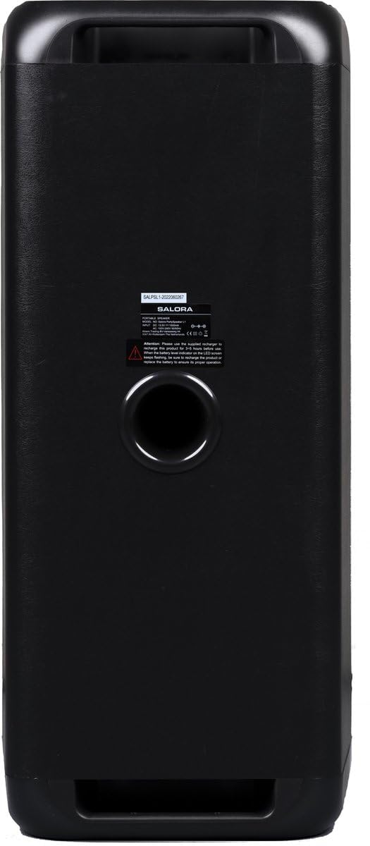 SALORA PARTYBOX400 Cassa Bluetooth Portatile Potente 400W con Luci LED | Speaker Potente, 5+ Ore Autonomia, USB/SD/Microfono | Per Feste, Eventi e Esterno | Cassa Amplificata Portatile Nero