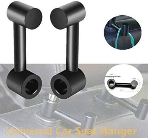2 Pieces Car Aluminium Seat Back Holder Solid Double Hook Storage Bracket Organizer Kit