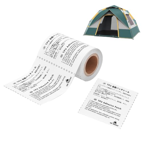Tent Repair Tape – 3 x 375 cm Clear Camping Gear Repair Tape, Canvas Kit