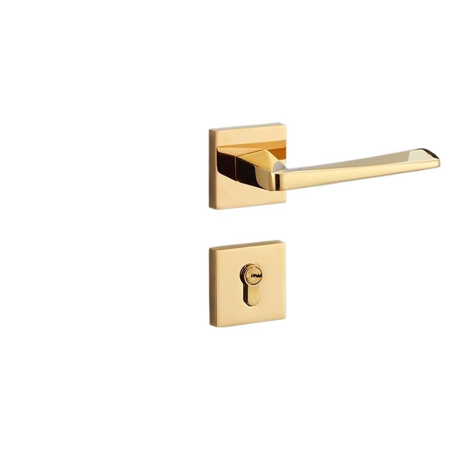 Serrure de porte intérieure dorée haut de gamme en alliage de zinc style luxe