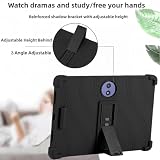 KUSINHOKA Etui na TCL Tab A1 Plus 12,2 cala, etui ochronne z funkcją podstawki, odporne na wstrząsy, miękkie silikonowe etui na tablet TCL Tab A1 Plus, czarny