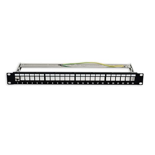 COBOX Panneau de brassage 24 Ports, Cat. 6A pour les modules keystone