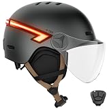 CASR Glow Casque Vélo & Trottinette, LED - Adulte Homme & Femme - Gris, M - 9
