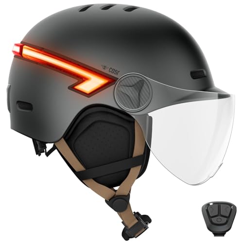 CASR Glow Casque Vélo & Trottinette, LED - Adulte Homme & Femme - Gris, M - 9