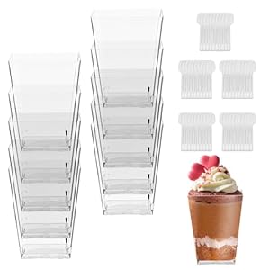 Lcxcxy YWQ-toumingtiandianbei 50er Dessertgläser Set