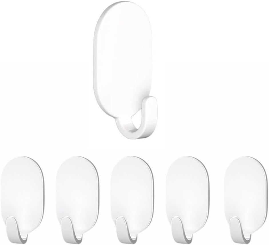 6Pcs Stainless Steel Clothes Hooks, Heavy-Duty Wall Hooks, Suitable for Kitchen and Bathroom Doors