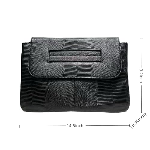 Image of Women Classic Crocodile Pattern Faux Leather Clutch Purse Oversized Female Shoulder Bag Messenger Handbag