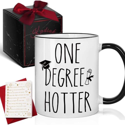 Kadiak Funny Graduation Gift for Women Men, One Degree Hotter Mug 11oz
