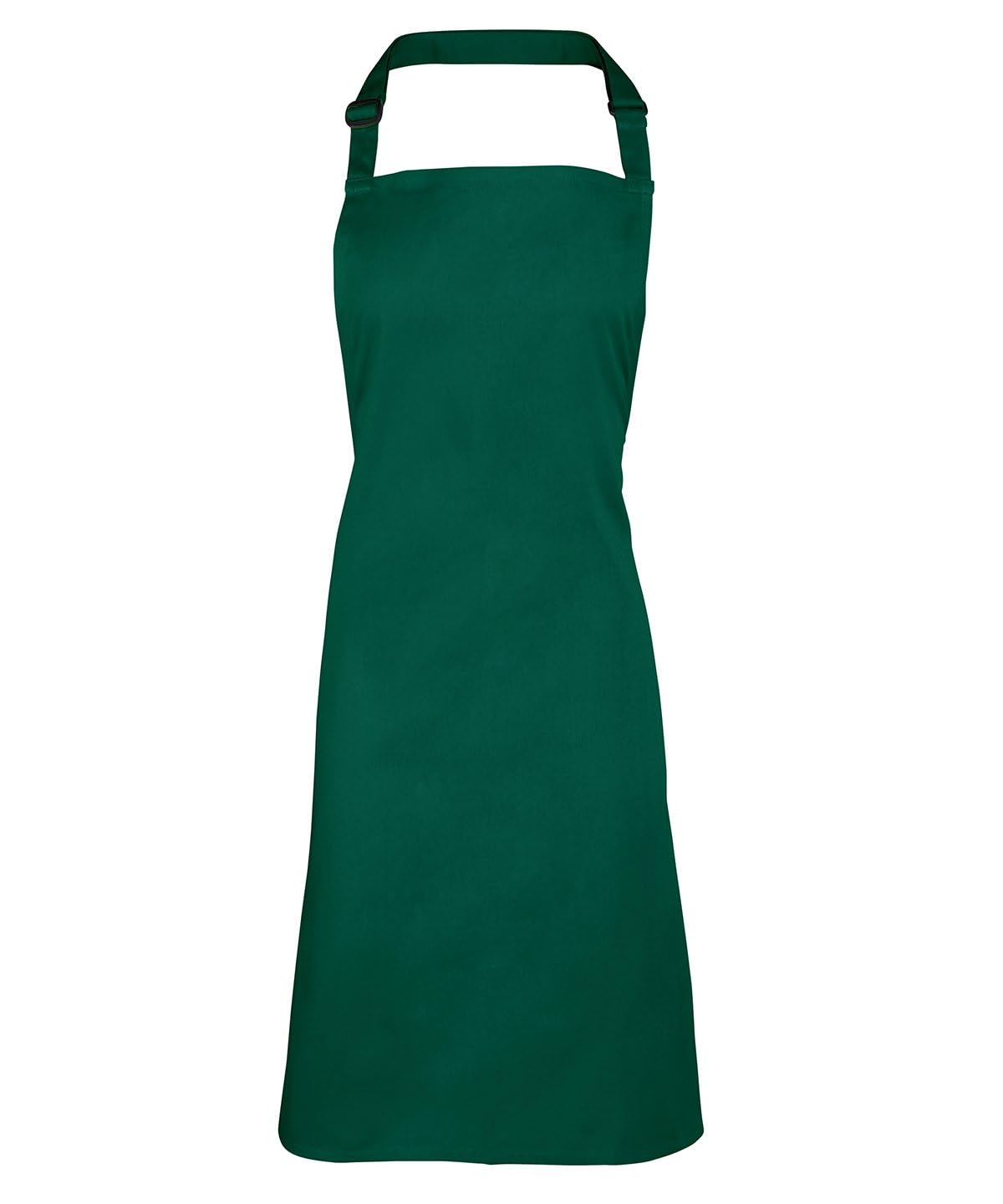 Workwear World Spectrum Collection Adjustable Halter Neck Kitchen Hospitality Catering Bar Service Bib Apron (Bottle)