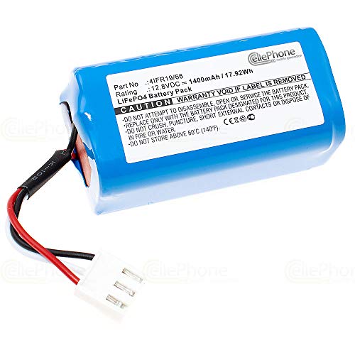 cellePhone Batteria LiFePO4 con Philips FC8603 FC8700 FC8705 - Compact FC8710 - Severin Chill RB7022 RB7025 RB7720 (sostituita 4IFR19/66) - 1400mAh / 12,8V