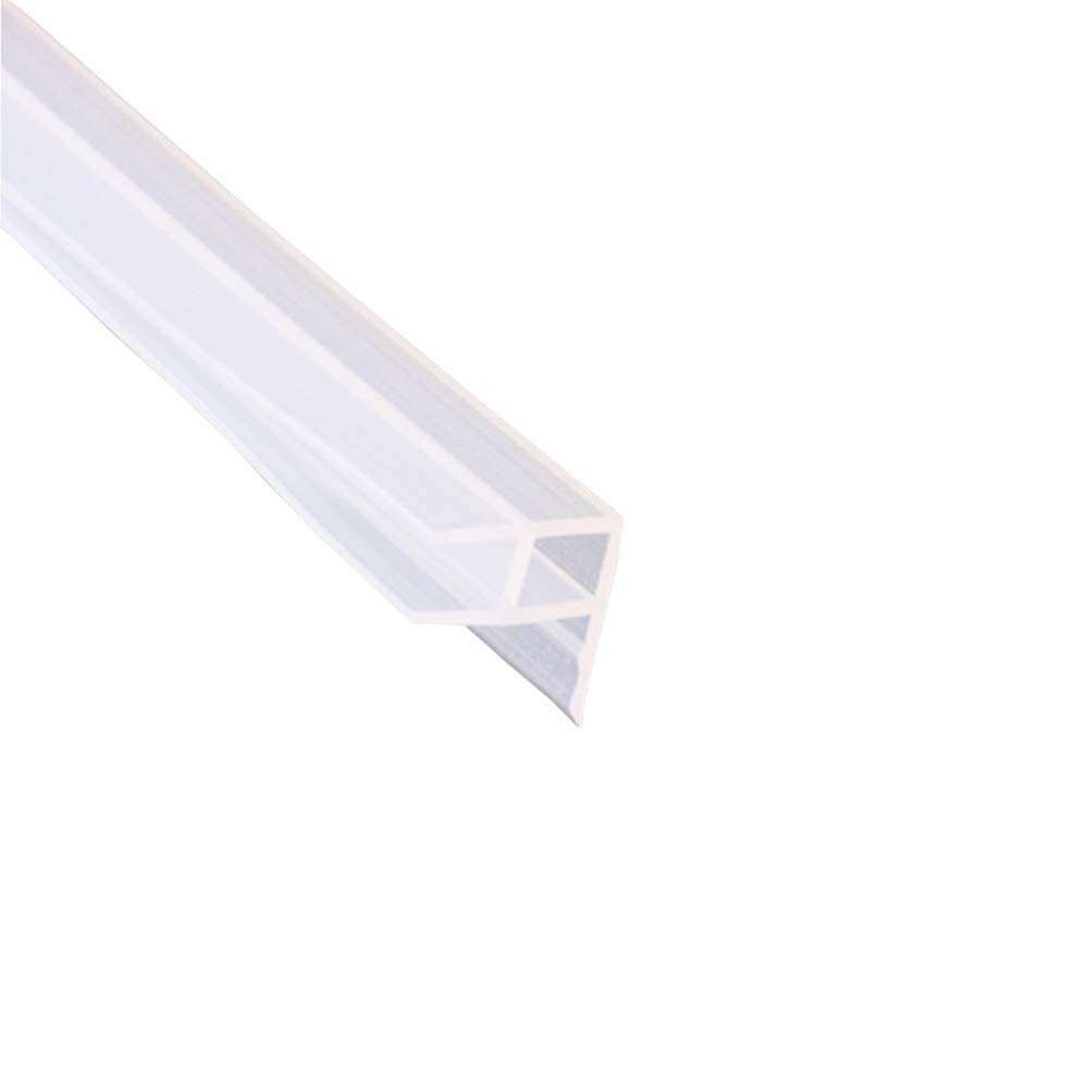 Mintice Bath Door Seal Strip Shower Screen Window Gap Seal Curved Flat Rubber Glass Bottom Weather 10mm 78" inch C Shape โ image 1