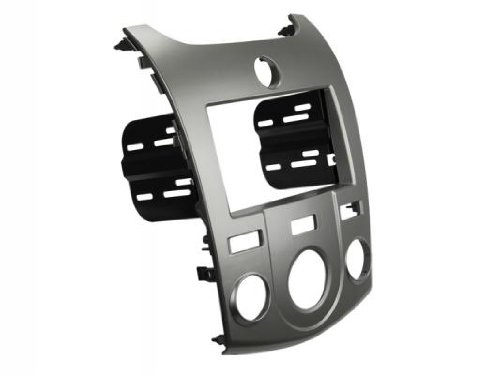 ScoscheKA2410SB Compatible with 2010-13 Kia Forte ISO Double DIN & DIN+Pocket Dash Kit, Silver