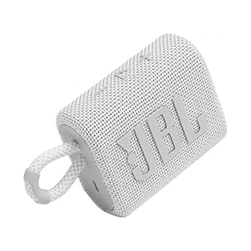 JBL Go 3 Portable Waterproof Wireless IP67 Dustproof Outdoor Bluetooth Speaker (White)