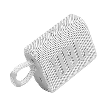 JBL Alto-falante Bluetooth externo à prova de poeira IP67 portátil à prova de poeira da Go 3 (branco)