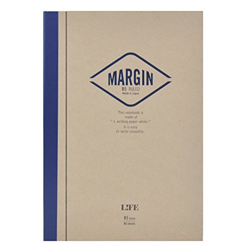 Carnet Ruled N712 anti-bavure A5 80 pages avec marge bleu