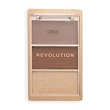 Revolution The Bronze Icon, Highly Pigmented Bronzer Makeup Palette, Infused with Hyaluronic Acid for Glowing, Hydrated Skin, Golden Medium, 10g